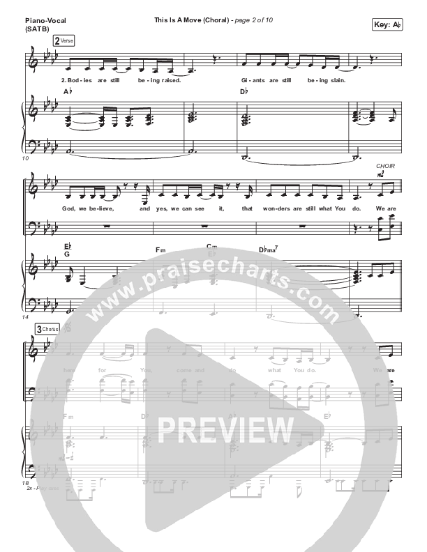 This Is A Move (Choral Anthem SATB) Piano/Vocal (SATB) (Tasha Cobbs Leonard / Arr. Luke Gambill)