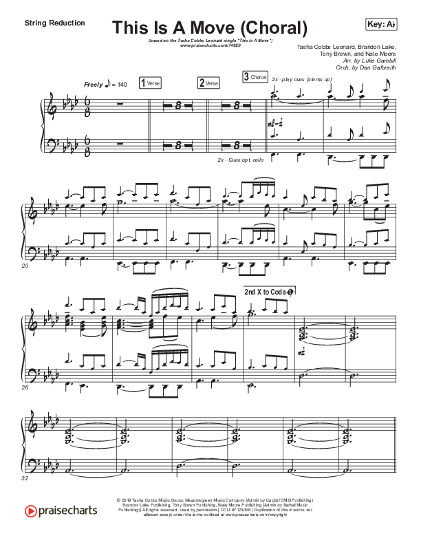 This Is A Move (Choral Anthem SATB) Synth Strings (Tasha Cobbs Leonard / Arr. Luke Gambill)