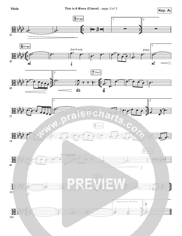 This Is A Move (Choral Anthem SATB) Viola (Tasha Cobbs Leonard / Arr. Luke Gambill)