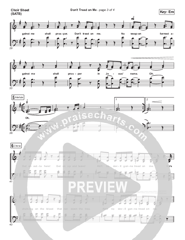 Don't Tread On Me Choir Vocals (SATB) (We The Kingdom)