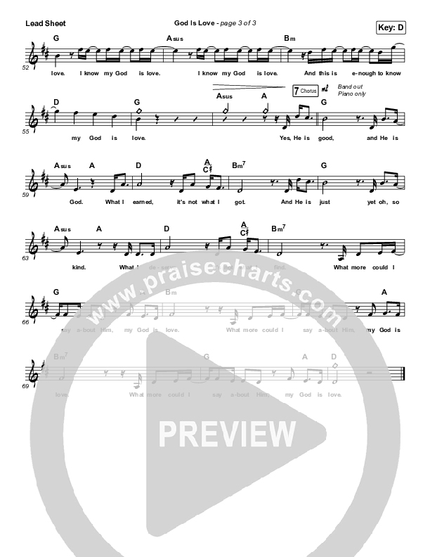 God Is Love Lead Sheet (SAT) (Chris Renzema)