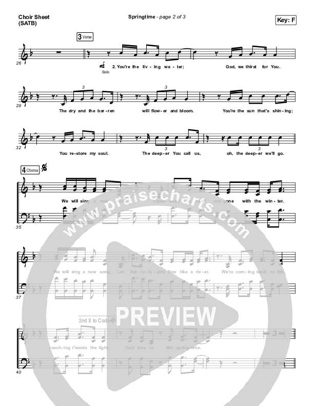 Springtime Choir Sheet (SATB) (Chris Renzema)