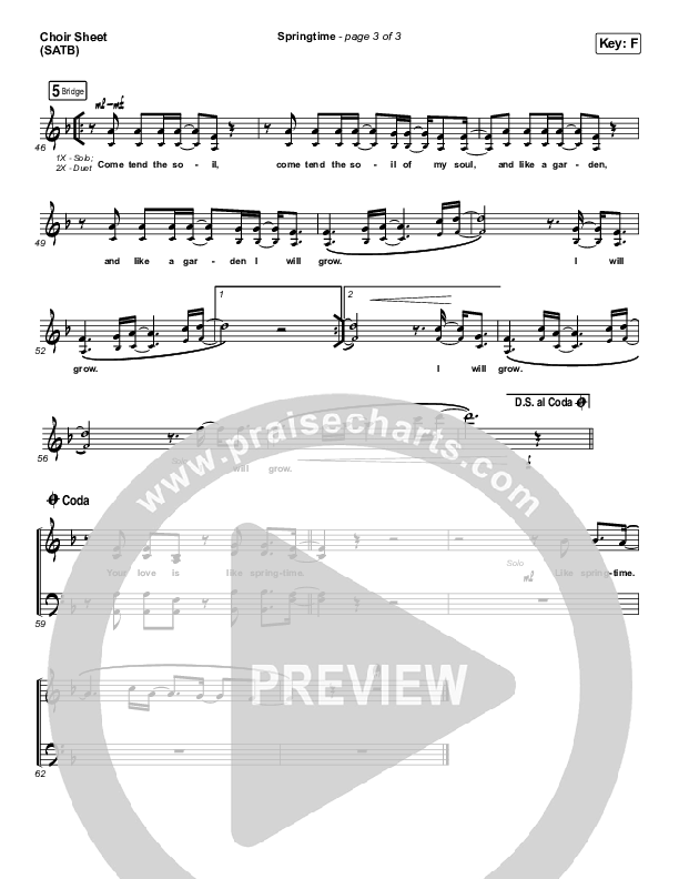 Springtime Choir Sheet (SATB) (Chris Renzema)