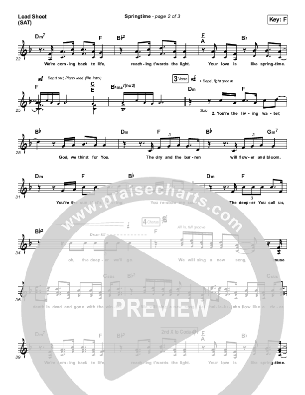 Springtime Lead Sheet (SAT) (Chris Renzema)