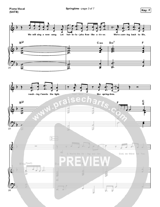 Springtime Piano/Vocal (SATB) (Chris Renzema)