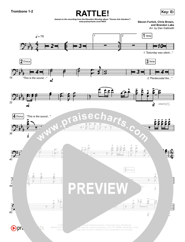 RATTLE! Sheet Music (Elevation Worship) PraiseCharts
