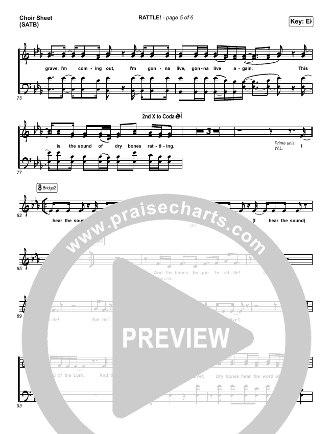 RATTLE! Choir Sheet (SATB) Elevation Worship PraiseCharts