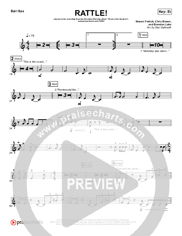 RATTLE! Bari Sax (Elevation Worship)