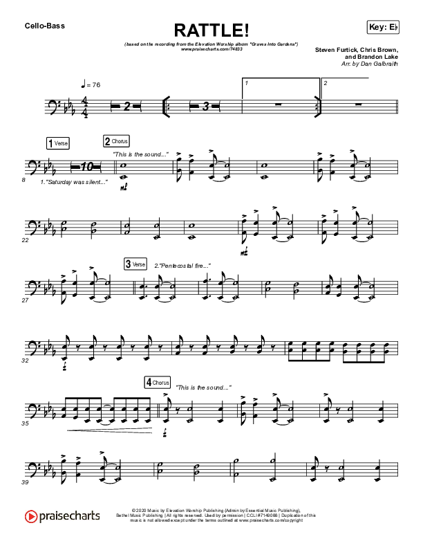 RATTLE! Cello/Bass (Elevation Worship)