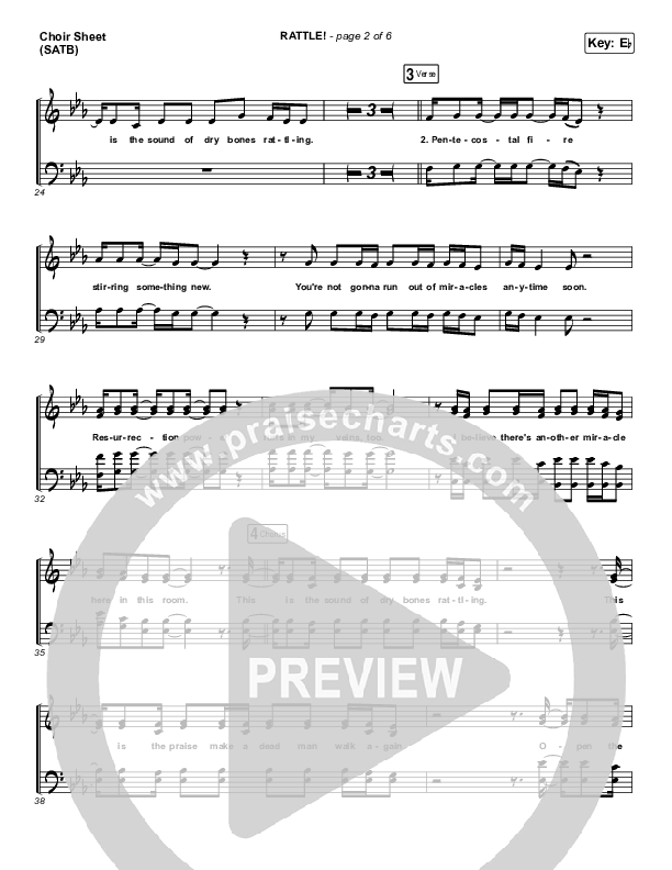 RATTLE! Choir Sheet (SATB) (Elevation Worship)