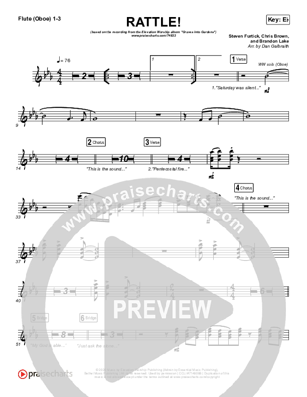 RATTLE! Flute/Oboe 1/2/3 (Elevation Worship)