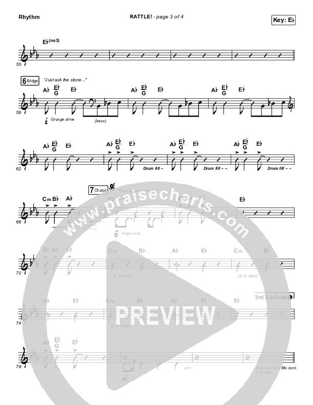 RATTLE! Rhythm Chart (Elevation Worship)