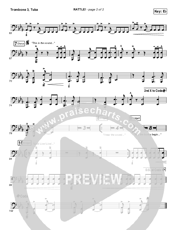 RATTLE! Trombone 3/Tuba (Elevation Worship)