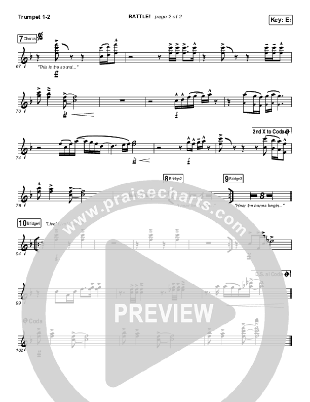 RATTLE! Trumpet 1,2 (Elevation Worship)