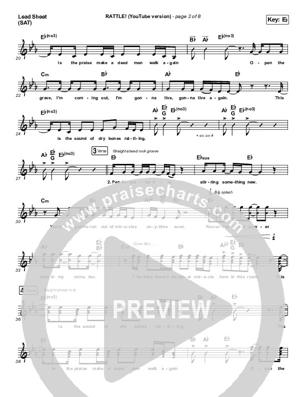 RATTLE! (YouTube) Lead Sheet (SAT) (Elevation Worship)
