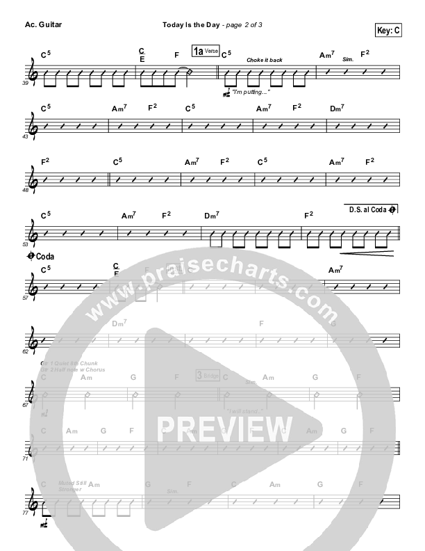 Today Is The Day Acoustic Guitar (Paul Baloche)