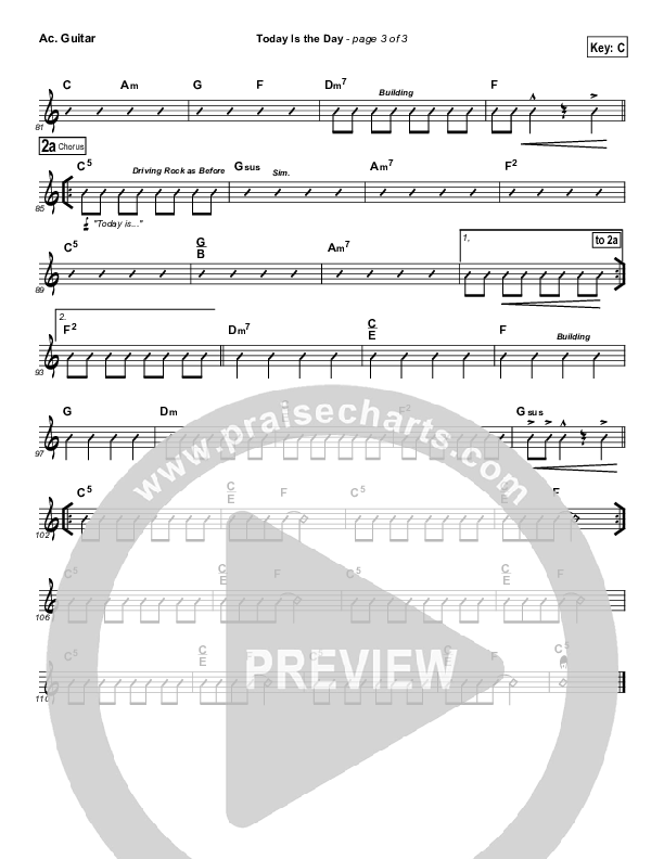 Today Is The Day Acoustic Guitar (Paul Baloche)