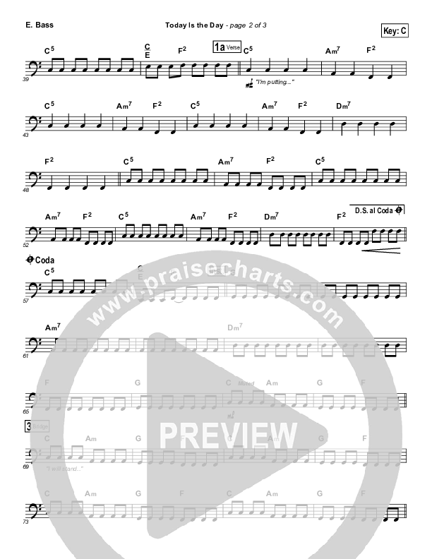 Today Is The Day Bass Guitar (Paul Baloche)