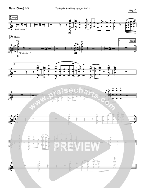 Today Is The Day Flute/Oboe 1/2/3 (Paul Baloche)