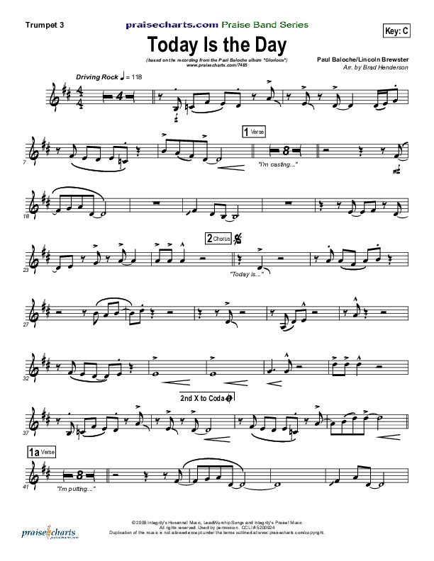 Today Is The Day Trumpet 3 (Paul Baloche)
