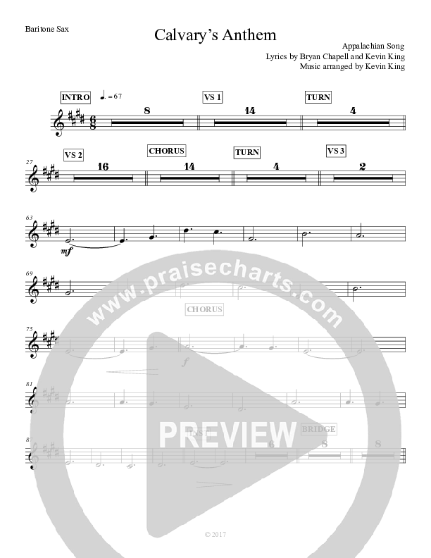 Calvary's Anthem Bari Sax (Grace Worship)