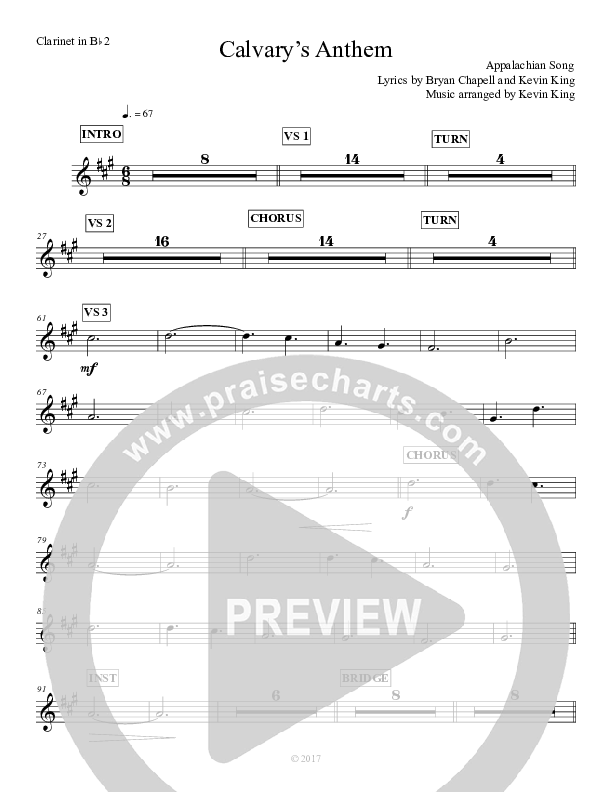 Calvary's Anthem Clarinet 1/2 (Grace Worship)