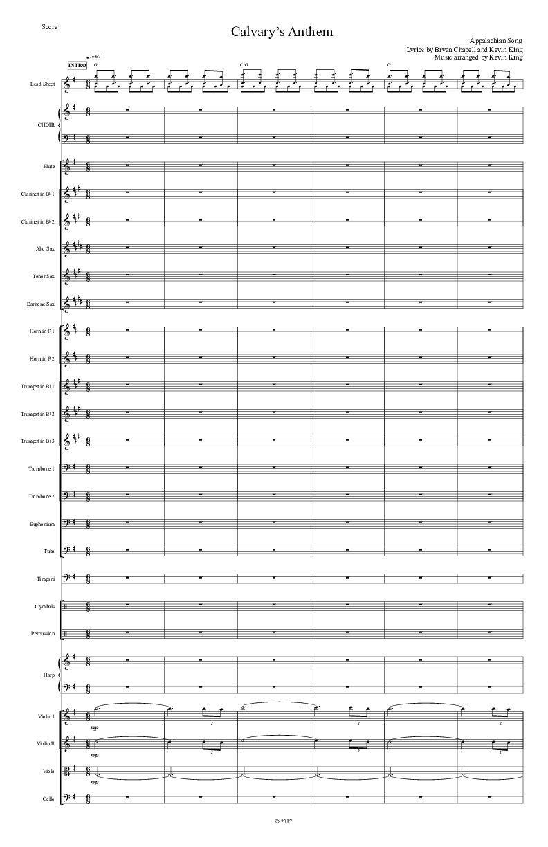 Calvary's Anthem Conductor's Score (Grace Worship)