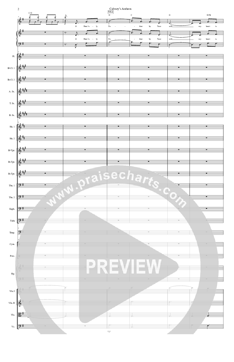 Calvary's Anthem Conductor's Score (Grace Worship)
