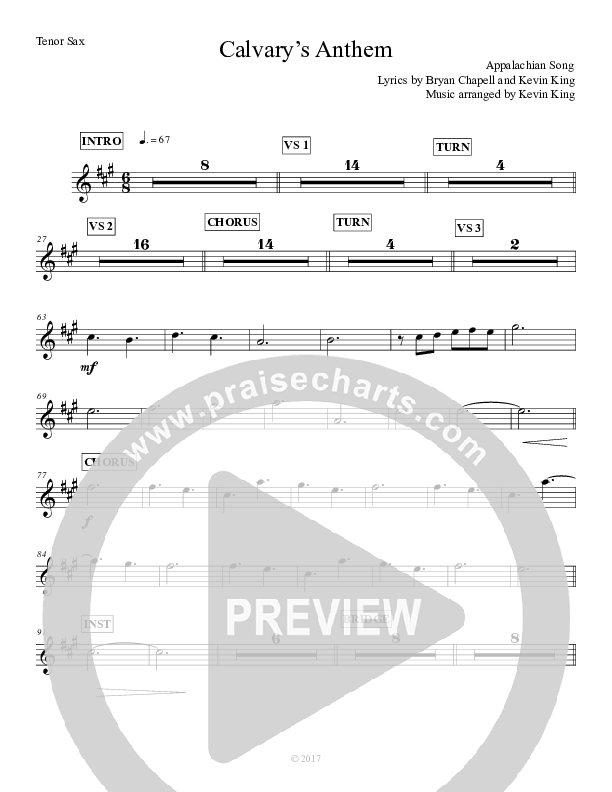 Calvary's Anthem Sax Pack (Grace Worship)