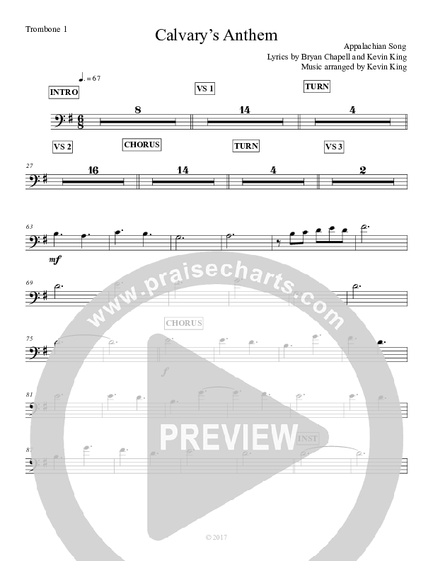 Calvary's Anthem Trombone 1 (Grace Worship)