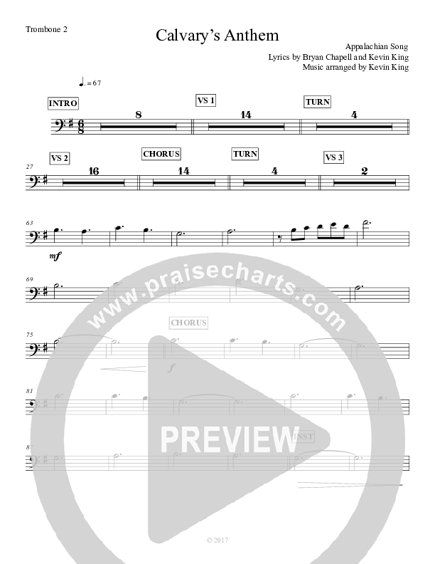 Calvary's Anthem Trombone 2 (Grace Worship)