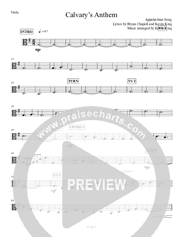 Calvary's Anthem Viola (Grace Worship)