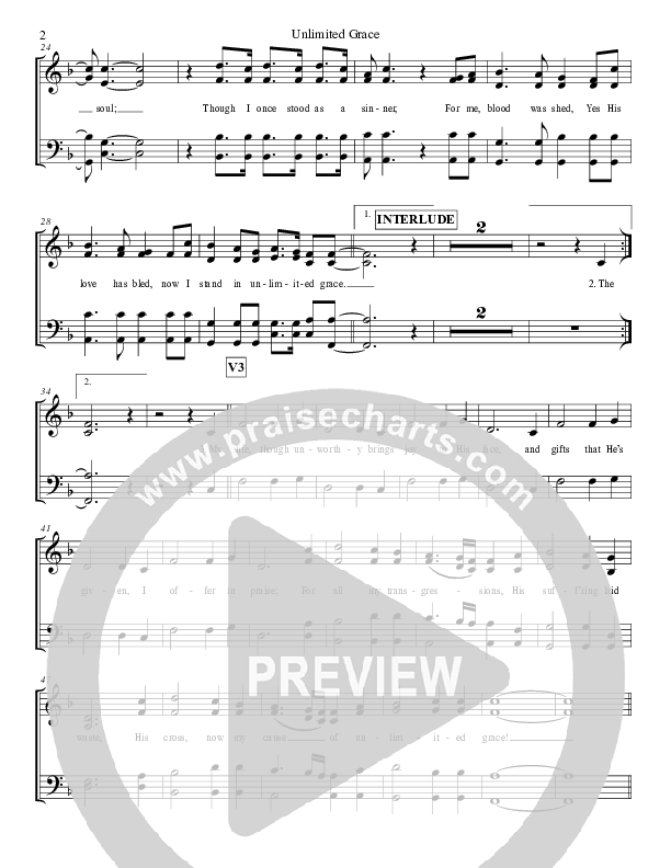 Unlimited Grace Choir Sheet (SATB) (Grace Worship)