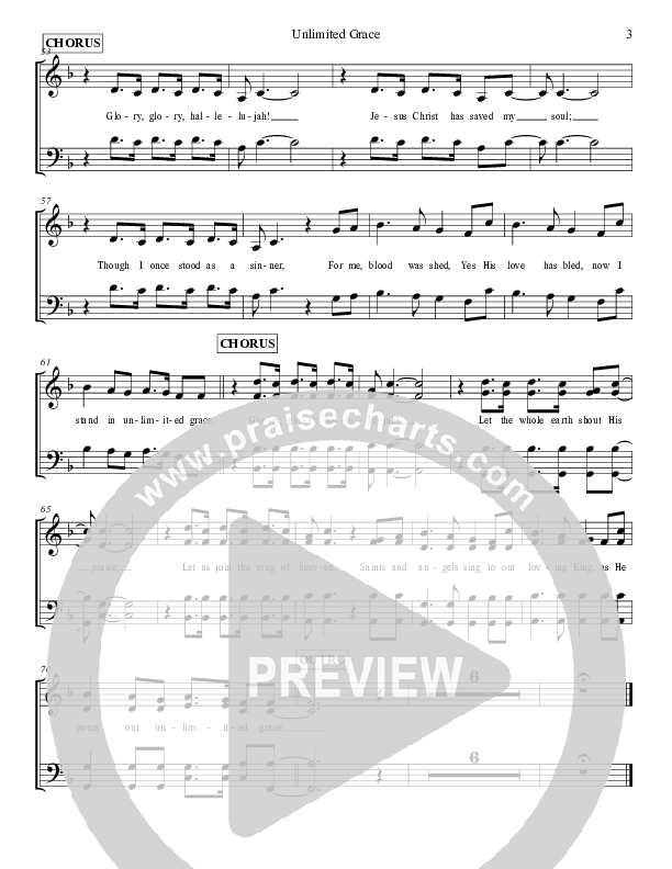Unlimited Grace Choir Sheet (SATB) (Grace Worship)