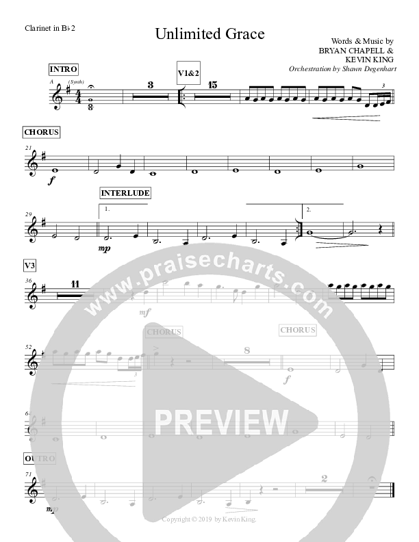 Unlimited Grace Clarinet 1/2 (Grace Worship)