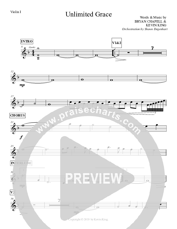 Unlimited Grace Violin 1 (Grace Worship)