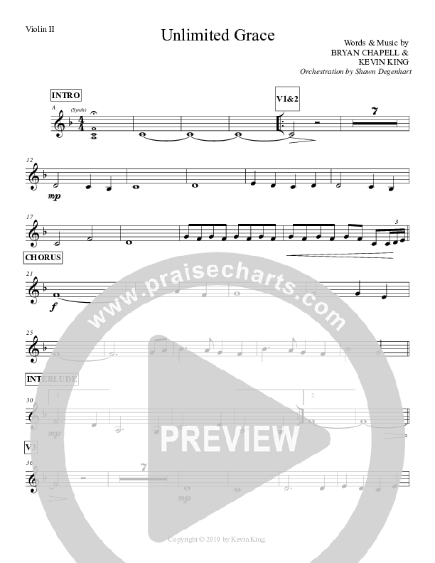 Unlimited Grace Violin 2 (Grace Worship)