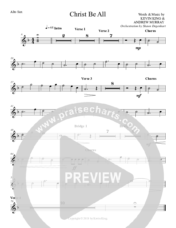 Christ Be All Alto Sax (Grace Worship)