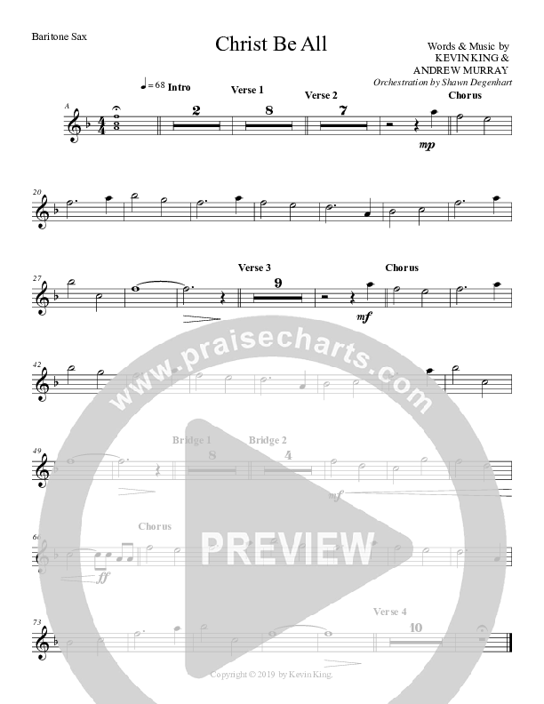 Christ Be All Bari Sax (Grace Worship)