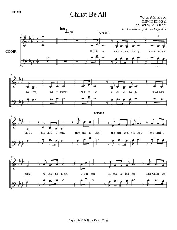 Christ Be All Choir Vocals (SATB) (Grace Worship)