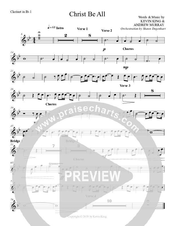 Christ Be All Clarinet (Grace Worship)