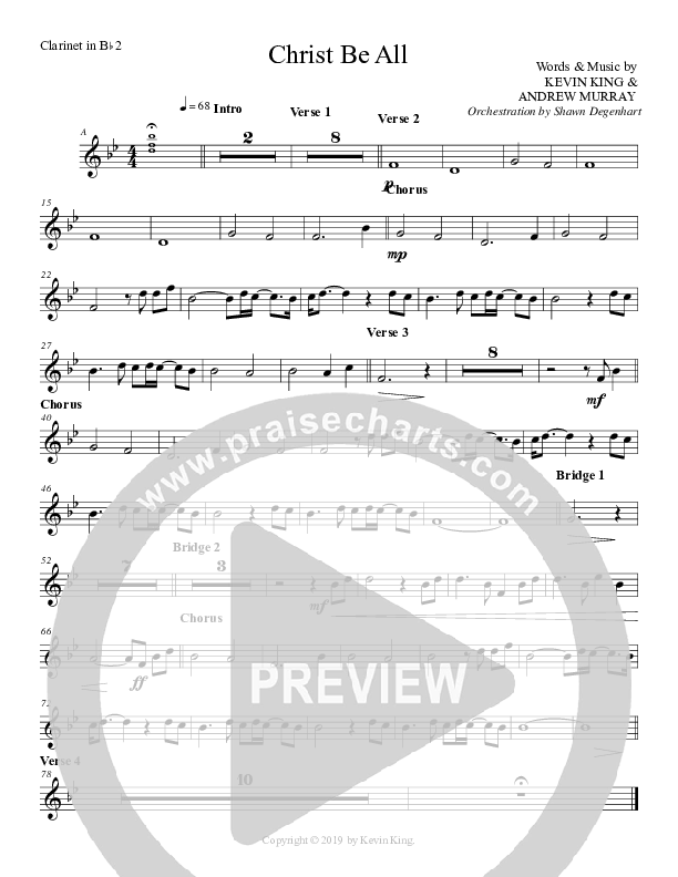 Christ Be All Clarinet (Grace Worship)