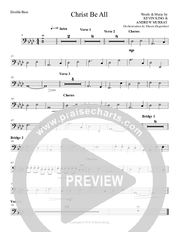 Christ Be All Double Bass (Grace Worship)