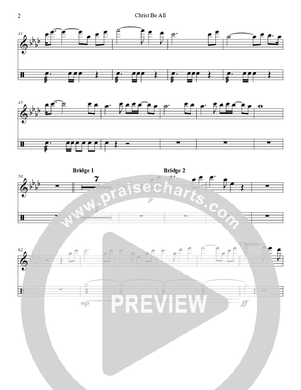 Christ Be All Percussion 1/2 (Grace Worship)