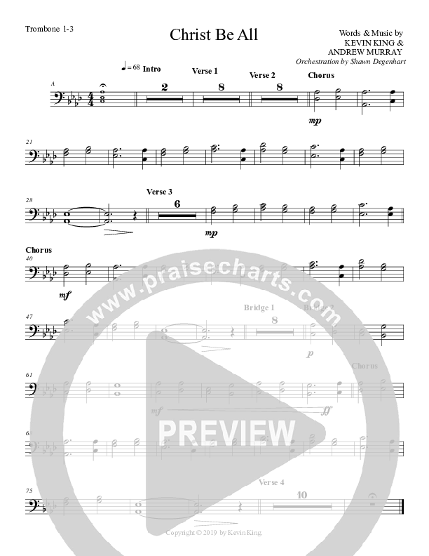 Christ Be All Trombone 1/2/3 (Grace Worship)