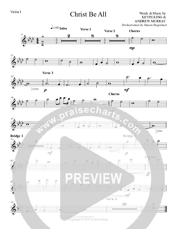 Christ Be All Violin 1 (Grace Worship)