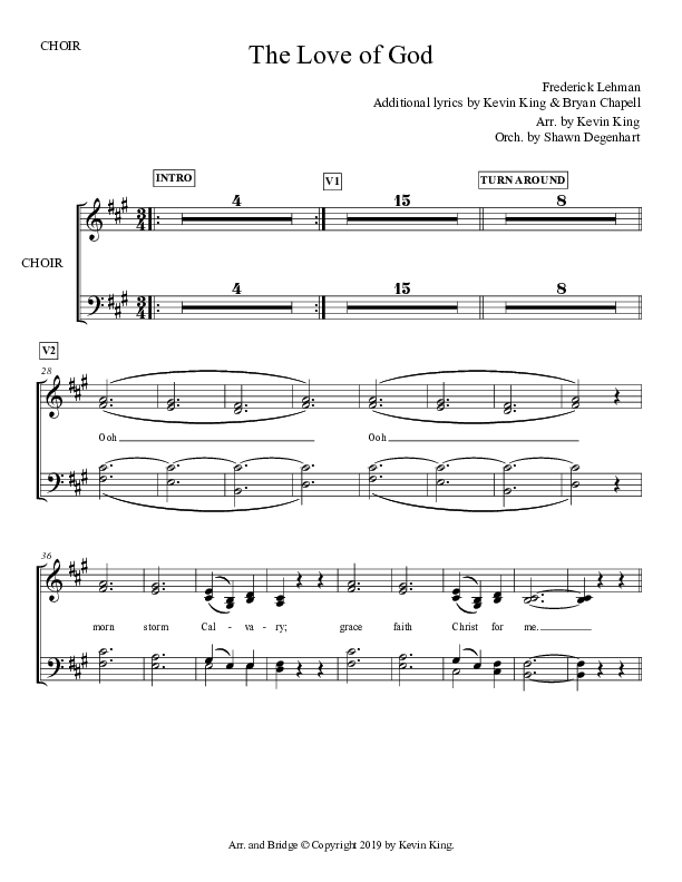The Love Of God Choir Sheet (SATB) (Grace Worship)