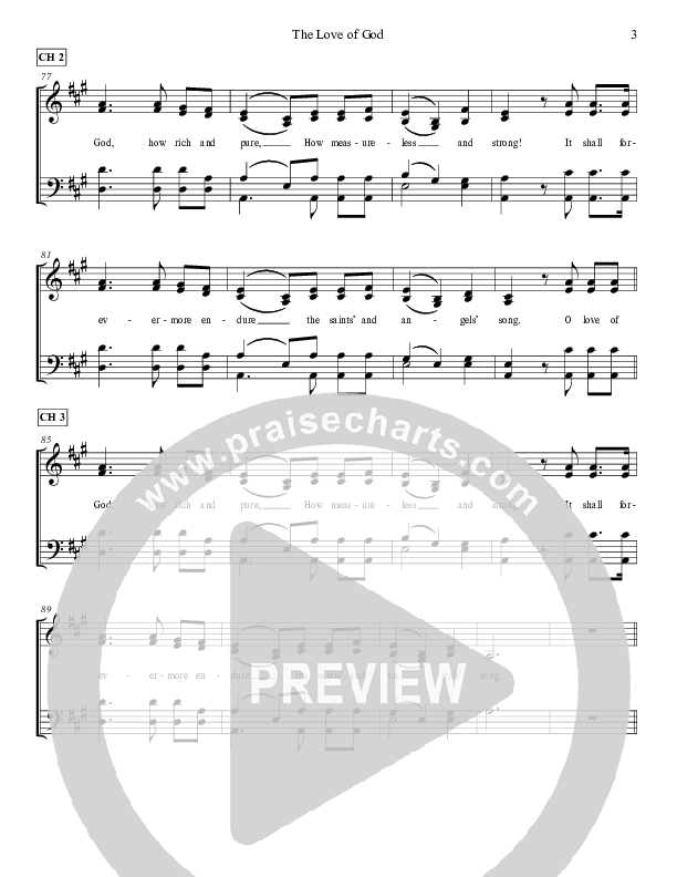 The Love Of God Choir Vocals (SATB) (Grace Worship)