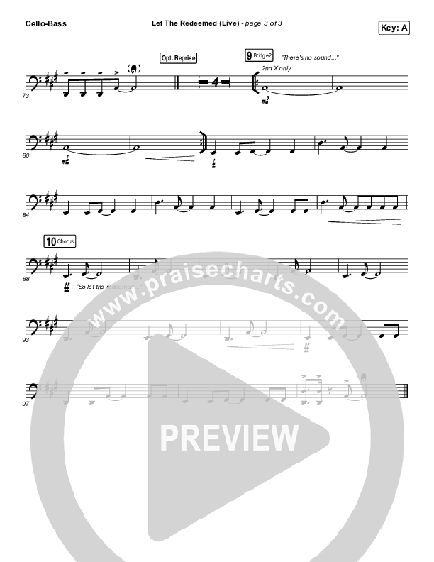 Let The Redeemed (Live) Cello/Bass (Josh Baldwin)