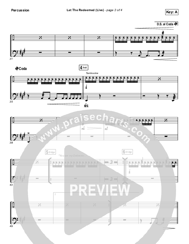 Let The Redeemed (Live) Percussion (Josh Baldwin)